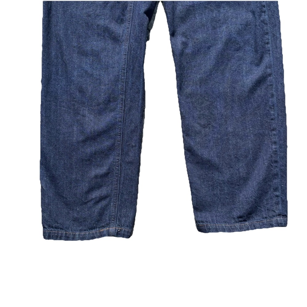 Uniqlo Belted Trouser Jeans Size 29x30 High Rise Relaxed Fit Dark Wash - Picture 9 of 11